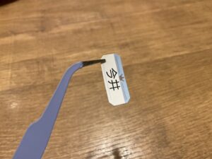 100円ショップ　ピンセット　お名前シール　おはじき